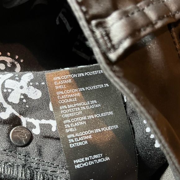 We The Free NWT Pacifica Coated Straight-Leg Faux Leather Pants Size 24 - Picture 7 of 9